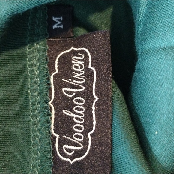Voodoo Vixen Forest Green Long Sleeve Dress - Picture 2 of 5